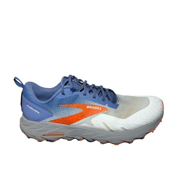 Brooks Cascadia 17 Blue and Orange Trail Shoes size 12 Wide